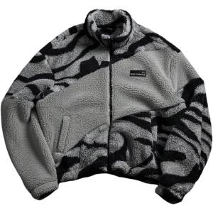 image:imageSOLY HUX Mens Color Block Fleece Jacket Zip Up Long Sleeve Fuzzy Sherpa Warm Outerwear Winter CoatsGrey