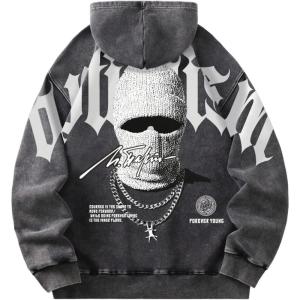 image:imageSOLY HUX Mens Graphic Hoodie Y2k Long Sleeve Hooded Sweatshirt Vintage Pullover Tops StreetwearBlack Graphic