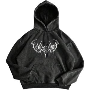 image:imageSOLY HUX Mens Graphic Hoodies Y2k Gothic Drawstring Long Sleeve Hooded Pullover Sweatshirt Vintage StreetwearBlack Graphic