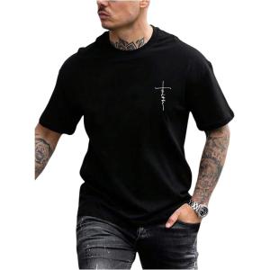 image:imageSOLY HUX Mens Short Sleeve Printed TShirt Summer Classic Graphic Tees Faith Shirts StreetwearBlack Letter
