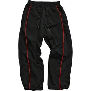 image:imageSOLY HUX Mens Sports Pants Drawstring Elastic Waist Athletic Joggers Parachute PantsPure Black