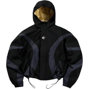 image:imageSOLY HUX Mens Windbreaker Jackets Streetwear Full Zip Hooded Lightweight Sports Casual OuterwearBlack Fleece