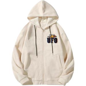 image:imageSOLY HUX Mens Y2K Graphic Hoodie Zip Up Streetwear Hooded Pullover 90s Fall Fleece Sweatshirt JacketKhaki Graphic