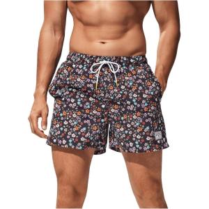 image:imageSOLY HUX Swim Trunks for Men Drawstring Board Shorts Beach Swimwear Bathing Suits with PocketsMulticoloured Floral