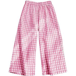 image:imageSOLY HUX Toddler Girls Plaid Gingham Pants Elastic High Waisted Wide Leg Baggy Pants Casual TrousersPink Plaid