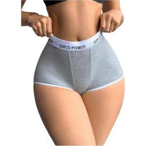 image:imageSOLY HUX Womens Boyshorts Underwear Mid Rise Full Coverage Boxer Briefs PantiesGrey Letter