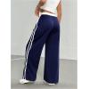 image:imageSOLY HUX Girls Baggy Pants Y2k Number Striped Wide Leg Sweatpants Casual Streetwear Dark Blue Letter 13Y
