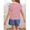 image:imageSOLY HUX Girls Cute Striped T Shirts Short Sleeve Heart Casual Teen Tee Tops Preppy ClothesDusty Pink Striped