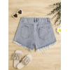 image:imageSOLY HUX Girls Ripped Raw Hem Denim Shorts High Waisted Straight Leg Summer Jeans ShortsLight Wash