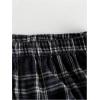 image:imageSOLY HUX Girls Wide Leg Plaid Pants Elastic Waist Casual Baggy Sweatpants Fall ClothesBlack Plaid