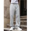 image:imageSOLY HUX Mens Baggy Sweatpants Drawstring Elastic Waist Casual Flare Pants with PocketsPure Grey