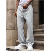 image:imageSOLY HUX Mens Baggy Sweatpants Drawstring Elastic Waist Casual Flare Pants with PocketsPure Grey