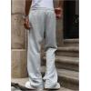 image:imageSOLY HUX Mens Baggy Sweatpants Drawstring Elastic Waist Casual Flare Pants with PocketsPure Grey