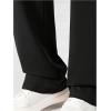 image:imageSOLY HUX Mens Baggy Sweatpants Drawstring Elastic Waist Straight Leg Workout Pants with PocketsPlain Black