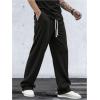 image:imageSOLY HUX Mens Baggy Sweatpants Drawstring Elastic Waist Straight Leg Workout Pants with PocketsPure Black
