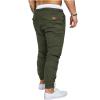 image:imageSOLY HUX Mens Casual Joggers Pants Drawstring Elastic Waist Hiking Outdoor Pants with PocketsPlain Army Green