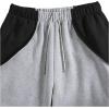 image:imageSOLY HUX Mens Color Block Sweatpants Drawstring Elastic Waist Wide Leg Baggy Long Pants Casual StreetwearLight Grey and Black