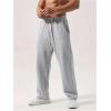 image:imageSOLY HUX Mens Drawstring Sweatpants Elastic Waist Straight Leg Casual Pants with PocketsPure Grey