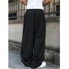 image:imageSOLY HUX Mens Wide Leg Sweatpants Drawstring Elastic Waist Baggy Casual Pants with PocketsPure Black