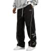 image:imageSOLY HUX Mens Baggy Sweatpants Y2k Star Graphic Straight Leg Casual Long Pants StreetwearBlack Star