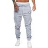 image:imageSOLY HUX Mens Drawstring Waist Sweatpants Letter Patched Casual Workout Joggers Pants with PocketsLight Grey Letter