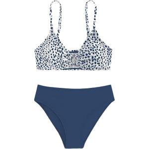image:imageSOLY HUX Girls Floral Print Bikini Bathing Suits 2 Piece SwimsuitsBlue and White Print