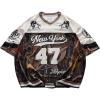image:imageSOLY HUX Jersey Shirts for Men Y2k Short Sleeve Camo Graphic Tees Streetwear Summer OutfitsBrown Multi