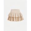 image:imageSOLY HUX Girls High Waisted Ruffle Short Tennis Skirts Skort Skater Golf Skirt with Shorts UnderneathPlain Apricot