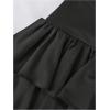 image:imageSOLY HUX Girls High Waisted Ruffle Short Tennis Skirts Skort Skater Golf Skirt with Shorts UnderneathPlain Black
