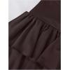 image:imageSOLY HUX Girls High Waisted Ruffle Short Tennis Skirts Skort Skater Golf Skirt with Shorts UnderneathPlain Brown