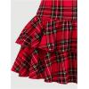 image:imageSOLY HUX Girls High Waisted Ruffle Short Tennis Skirts Skort Skater Golf Skirt with Shorts UnderneathRed Plaid