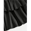 image:imageSOLY HUX Girls High Waisted Ruffle Short Tennis Skirts Skort Skater Golf Skirt with Shorts UnderneathSolid Black