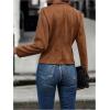 image:imageSOLY HUX Womens Faux Suede Open Front Cardigan Jacket Long Sleeve Casual Vintage OuterwearPlain Rust Brown