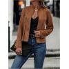 image:imageSOLY HUX Womens Faux Suede Open Front Cardigan Jacket Long Sleeve Casual Vintage OuterwearPlain Rust Brown