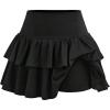 image:imageSOLY HUX Girls High Waisted Ruffle Short Tennis Skirts Skort Skater Golf Skirt with Shorts UnderneathPlain Black