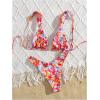 image:imageSOLY HUX Bathing Suit for Women Floral Print Triangle High Cut Swimsuit Two Piece Bikini SetMulticoloured Floral