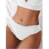 image:imageSOLY HUX Bikini Bottoms for Women Frill Trim Swimsuit Bottom Summer Beach Swim BriefsPlain White
