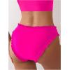 image:imageSOLY HUX Bikini Bottoms for Women Frill Trim Swimsuit Bottom Summer Beach Swim BriefsSolid Hotpink