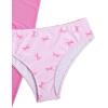 image:imageSOLY HUX Girls Summer Swimsuit Set Floral Halter Triangle Bikini Set with Wrap Skirts BeachwearCoral Pink and White