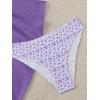 image:imageSOLY HUX Girls Summer Swimsuit Set Floral Halter Triangle Bikini Set with Wrap Skirts BeachwearViolet Purple