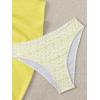 image:imageSOLY HUX Girls Summer Swimsuit Set Floral Halter Triangle Bikini Set with Wrap Skirts BeachwearWhite Yellow Floral
