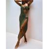 image:imageSOLY HUX Womens 3 Piece Swimsuit Bandeau Bikini Set Bathing Suit with Cover Up DressPlain Army Green