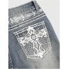 image:imageSOLY HUX Womens Bell Bottom Jeans Embroidery Y2k Stretch Flare Denim PantsLight Wash