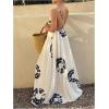 image:imageSOLY HUX Womens Boho Floral Print Backless Maxi Dress Tie Front Deep V Neck Sleeveless A Line Flowy DressesBeige Floral