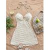 image:imageSOLY HUX Womens Cut Out Tie Backless Halter Dress Sleeveless Mini Beach Vacation DressesPlain Beige