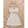 image:imageSOLY HUX Womens Cut Out Tie Backless Halter Dress Sleeveless Mini Beach Vacation DressesPlain Beige