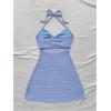 image:imageSOLY HUX Womens Cut Out Tie Backless Halter Dress Sleeveless Mini Beach Vacation DressesPlain Light Blue