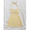 image:imageSOLY HUX Womens Cut Out Tie Backless Halter Dress Sleeveless Mini Beach Vacation DressesPlain Light Yellow