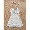 image:imageSOLY HUX Womens Cut Out Tie Backless Halter Dress Sleeveless Mini Beach Vacation DressesPlain White