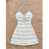 image:imageSOLY HUX Womens Cut Out Tie Backless Halter Dress Sleeveless Mini Beach Vacation DressesPure White